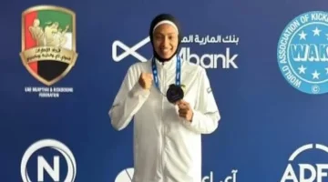 طالبة علوم الرياضة بجامعة العاصمة تحصد برونزية بطولة العالم للكيك بوكسينج 1